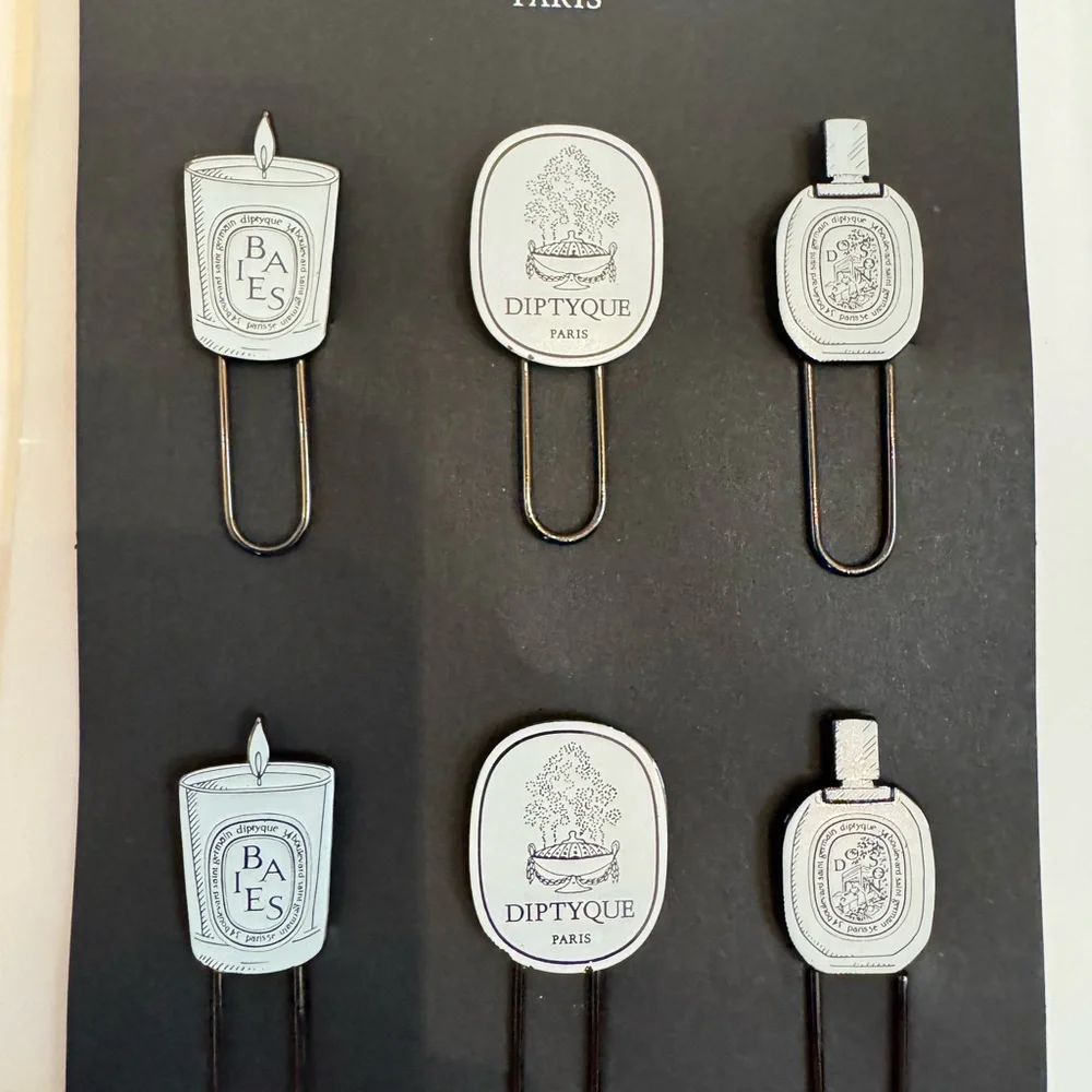 COPY - Diptyque Paris Silver+metal Paper Clips Set. Rare. From Paris. Set of 6.…